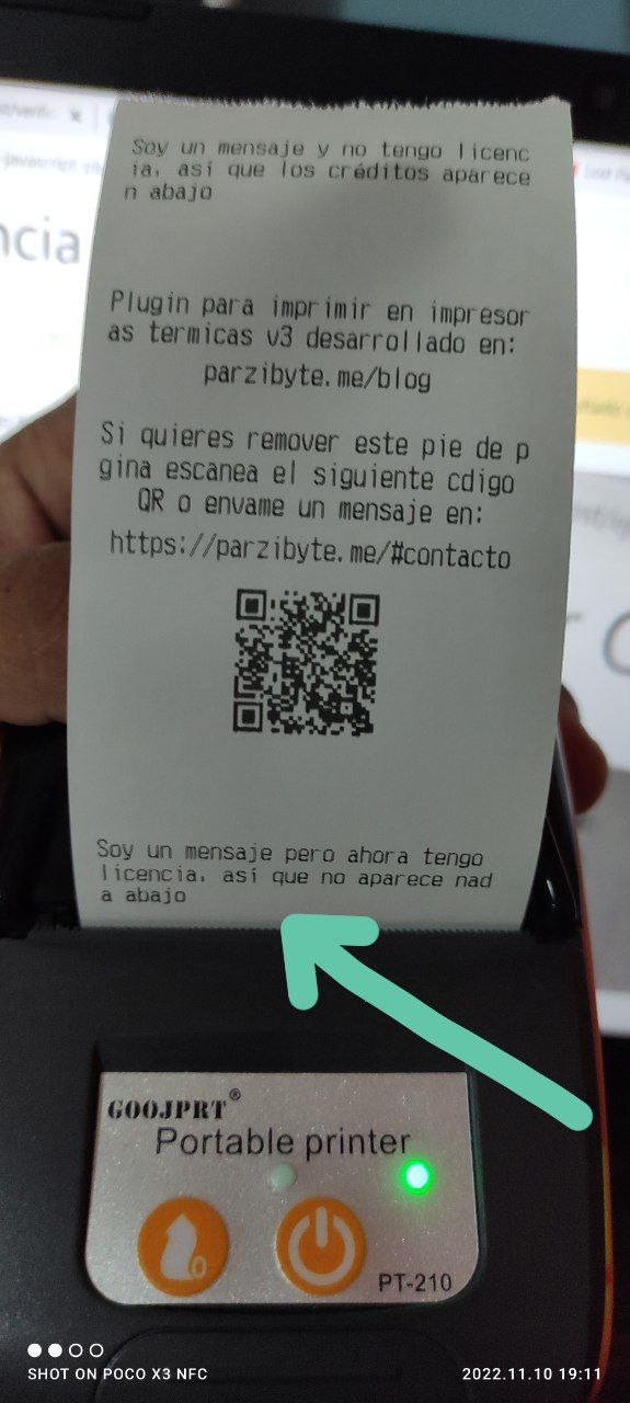 License use - Free ESC POS plugin for thermal printers
